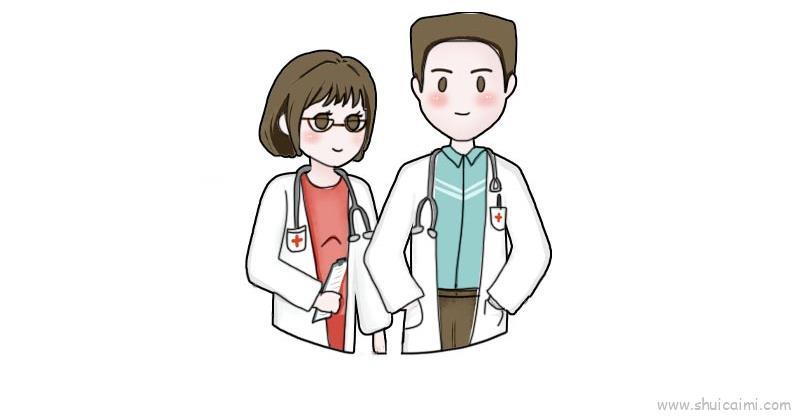 医生和护士儿童画怎么画 医生和护士简笔画简单