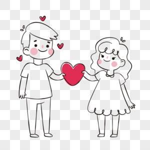 情侣简笔画图片大全可爱 情侣简笔画图片大全可爱简单