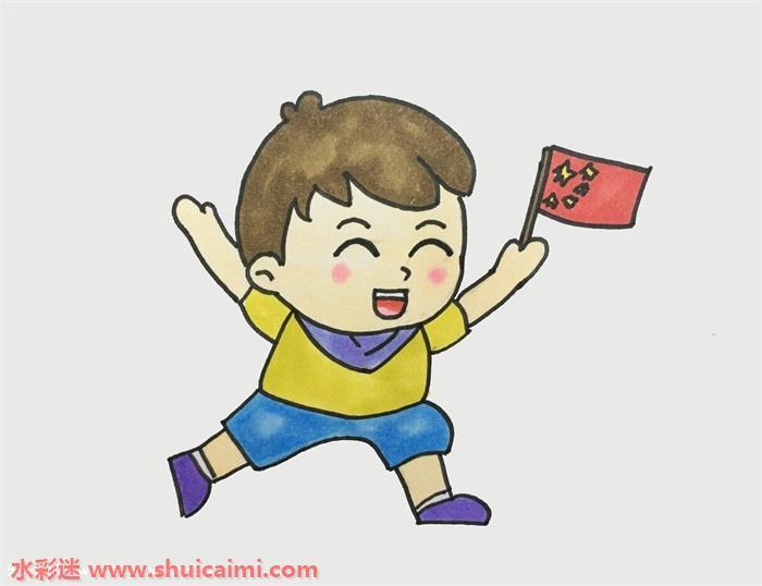 热爱祖国怎么画 热爱祖国简笔画简单易画彩色