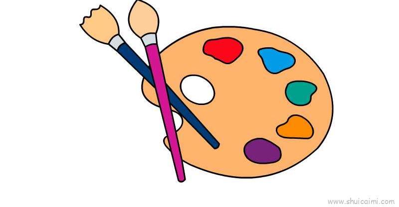 调色盘儿童画怎么画 调色盘简笔画简单