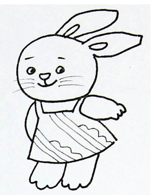 画小白兔简笔画 儿童画小白兔简笔画