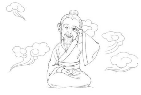 河神简笔画 河神简笔画可爱