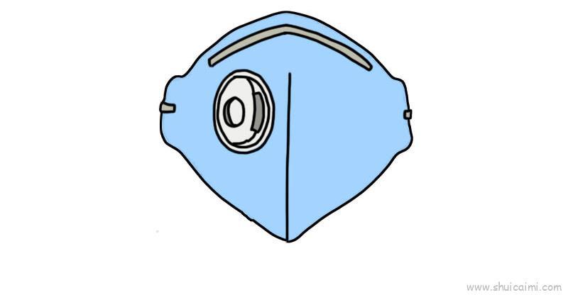 n95口罩儿童画怎么画 n95口罩简笔画教程步骤