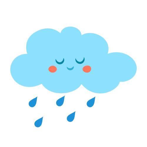 下雨简笔画 下雨简笔画彩色图片