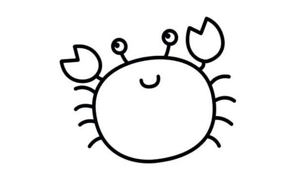 螃蟹的简笔画图片大全 螃蟹简笔画图片涂色