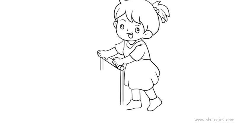 画超市购物儿童画怎么画 画超市购物简笔画顺序