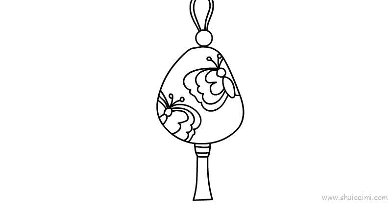 端午节好看的艾草香包简笔画教学