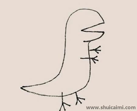 乔治恐龙儿童简笔画