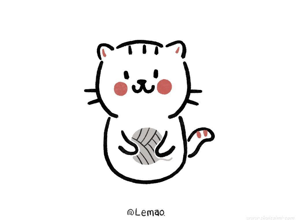 小猫怎么画 小猫简笔画图片带颜色