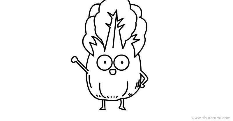 白菜儿童画怎么画 白菜简笔画好看