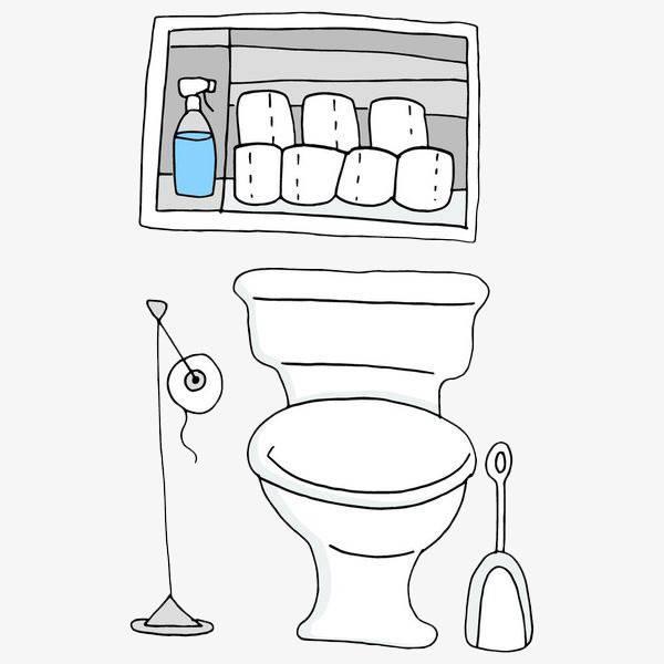 厕所简笔画 女生拉屎简笔画