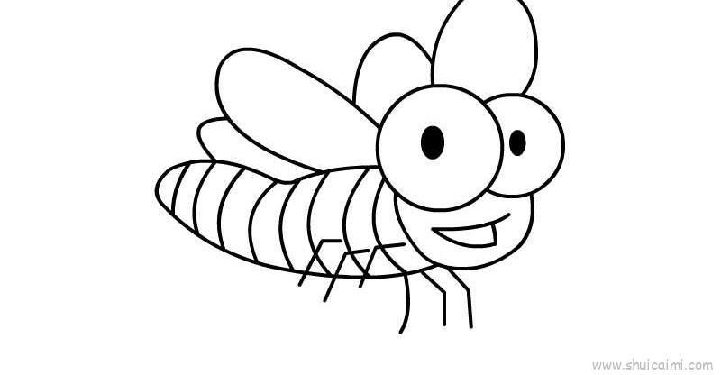 小飞虫儿童画怎么画 小飞虫简笔画步骤