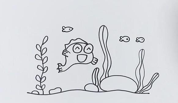 海底世界简笔画怎么画 海底世界简笔画顺序