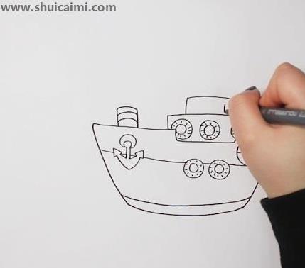 轮船简笔画怎么画 轮船简笔画图片