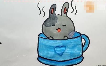 兔兔杯儿童画怎么画 兔兔杯简笔画画法
