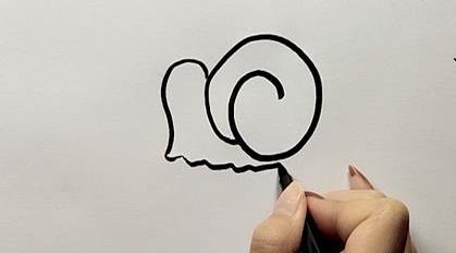 蜗牛儿童画怎么画 可爱蜗牛简笔画彩色图片