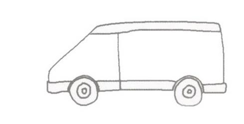 运钞车彩色儿童简笔画