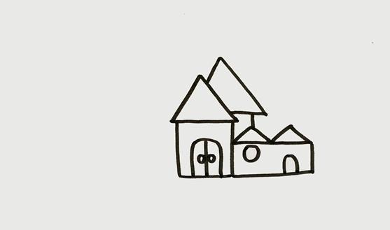 别墅儿童简笔画