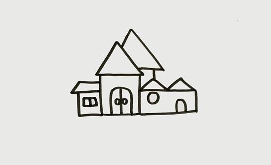 别墅儿童简笔画