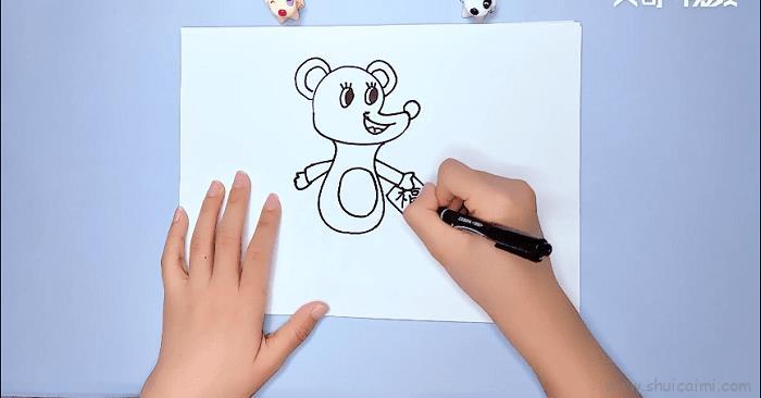 福气鼠儿童画怎么画 福气鼠简笔画简单又好看