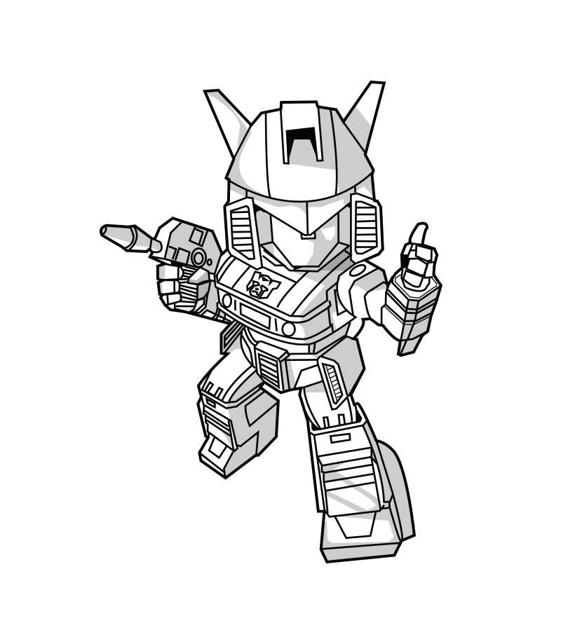 机甲简笔画 机甲简笔画机甲战士