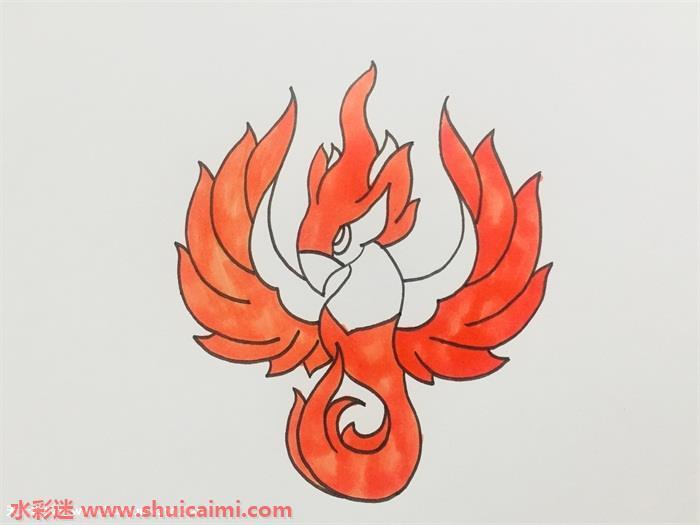 朱雀怎么画 朱雀简笔画彩色