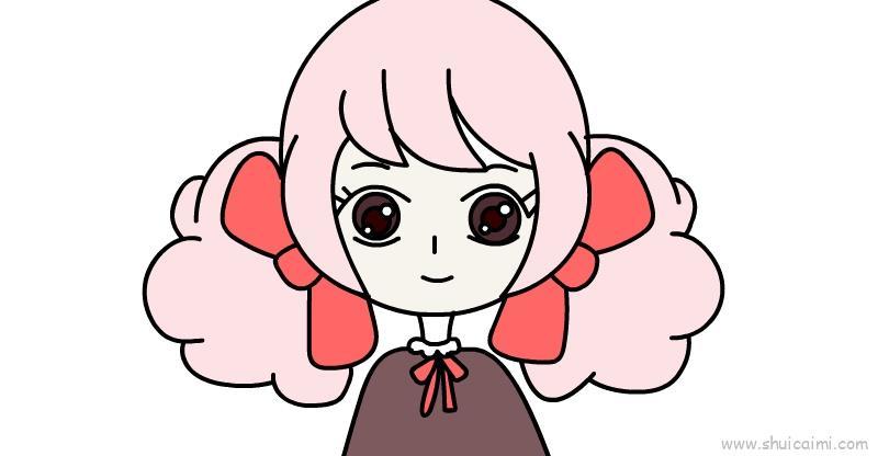 脑袋少女儿童画怎么画 脑袋少女简笔画画法