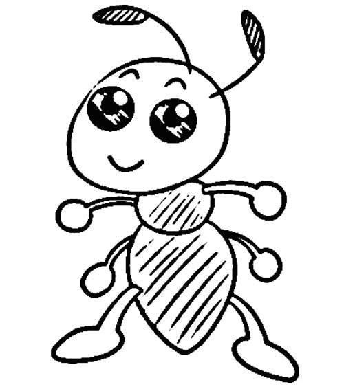 小蚂蚁简笔画 小蚂蚁简笔画彩色