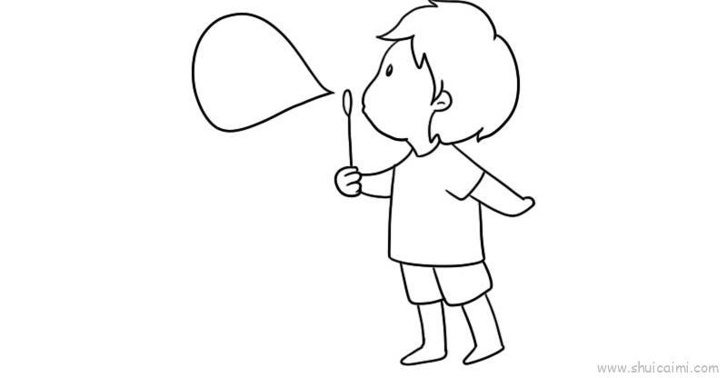 儿童节吹泡泡儿童画怎么画 儿童节吹泡泡简笔画图片大全