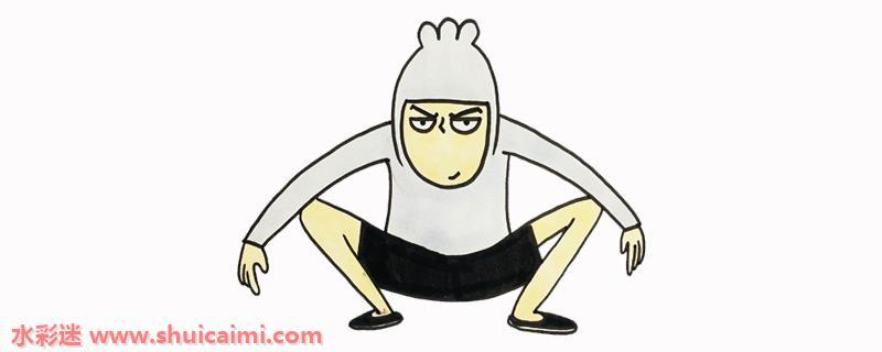 伍六七简笔画怎么画?刺客伍六七简笔画图解教程