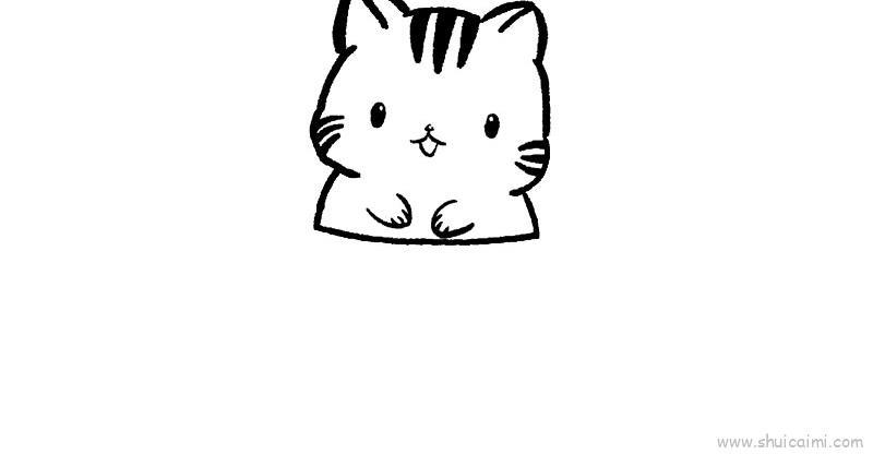 小猫西瓜可爱儿童画怎么画 小猫西瓜可爱简笔画画法