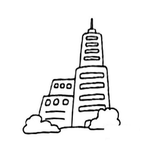 高楼大厦简笔画 高楼大厦简笔画彩色