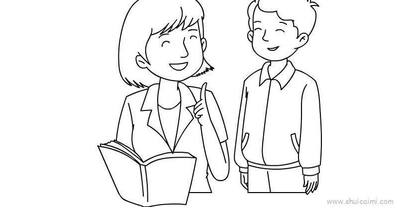 老师给学生讲课儿童画怎么画 老师给学生讲课简笔画好看