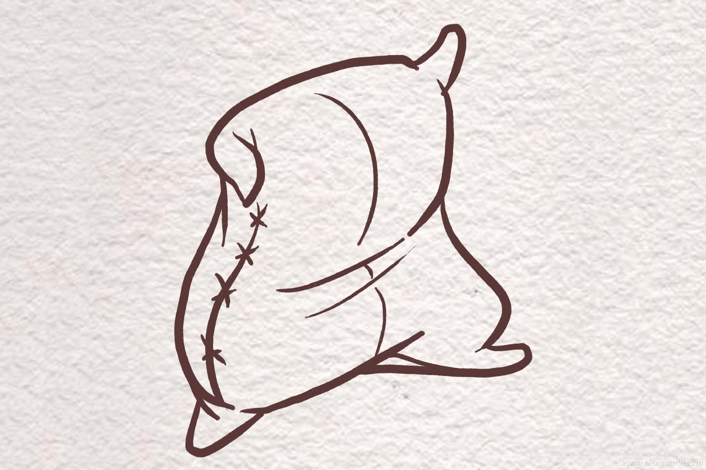 会武术的枕头怎么画 会武术枕头简笔画图片大全带颜色