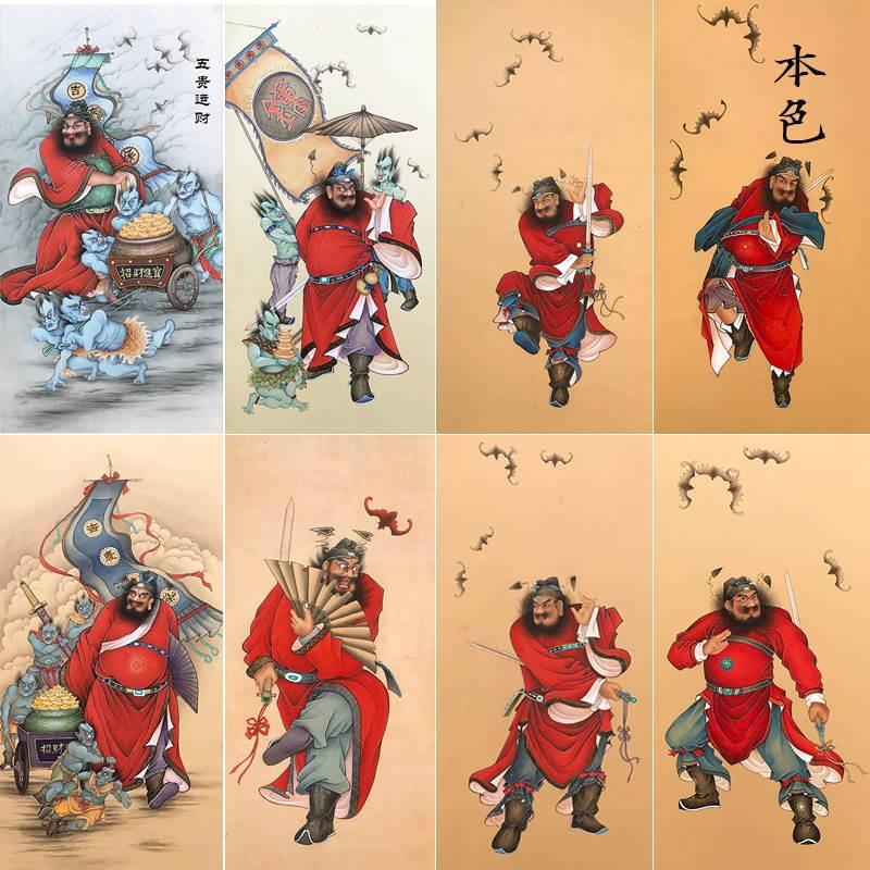 工笔画钟馗白描底稿 钟馗工笔白描人物线稿