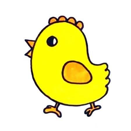 简笔画小鸡 简笔画小鸡的画法最简单
