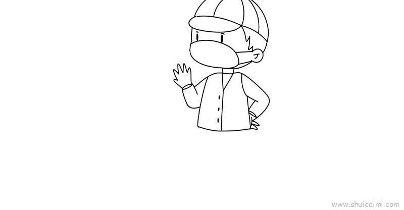 戴口罩儿童画怎么画 戴口罩简笔画教程步骤