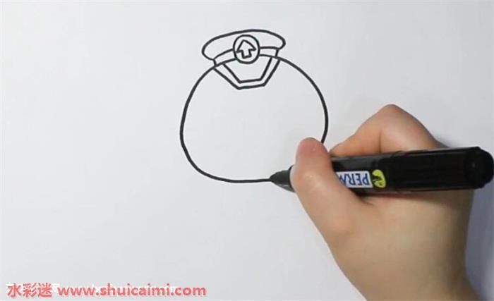 黑猫警长怎么画 黑猫警长简笔画彩色