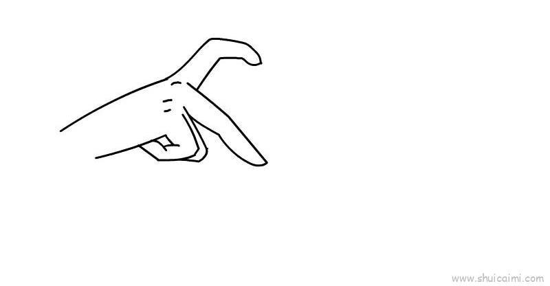 ​比心手势儿童画怎么画 ​比心手势简笔画画法