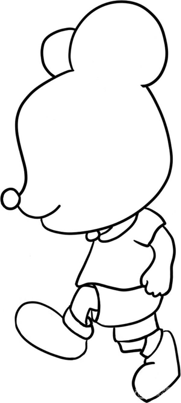 踢足球的小老鼠简笔画怎么画 踢足球的小老鼠简笔画顺序