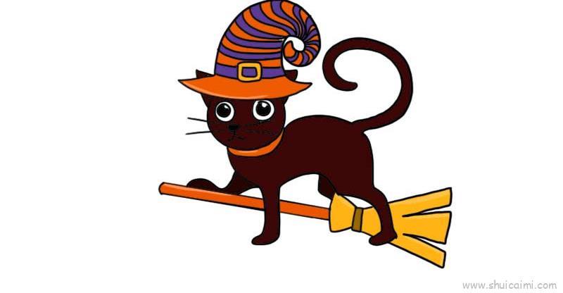 魔法猫咪儿童画怎么画 魔法猫咪简笔画顺序