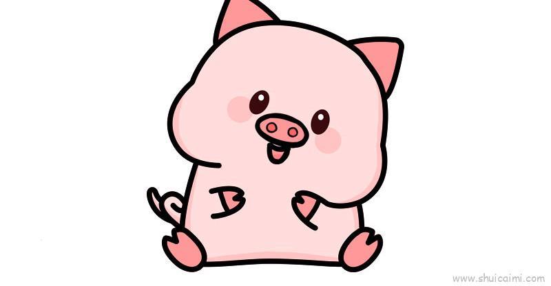 可爱小猪儿童画怎么画 可爱小猪简笔画好看