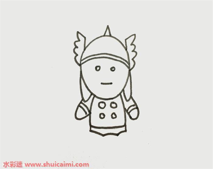 雷神怎么画简单又帅 雷神简笔画一步一步教