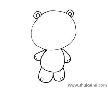 超萌小狮子儿童简笔画