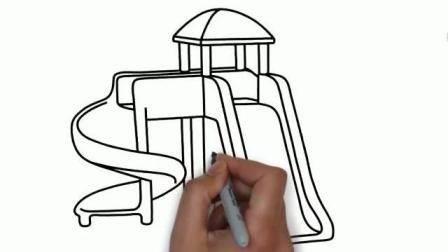 滑梯简笔画图片大全 滑梯简笔画图片大全可爱