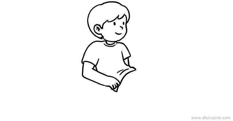 坐着儿童画怎么画 坐着简笔画好看