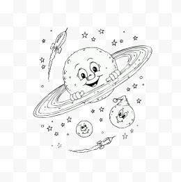 宇宙简笔画 宇宙简笔画图片