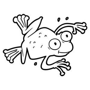 蛤蟆简笔画图片  跳跃的青蛙简笔画图片
