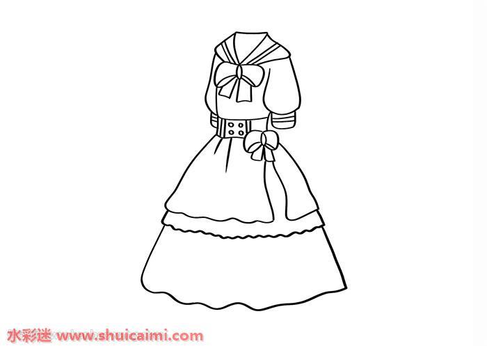 动漫裙子怎么画 动漫裙子简笔画简单易画彩色