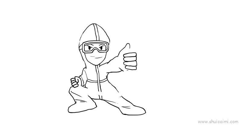 关于防疫人员消灭病毒的卡通简笔画教学